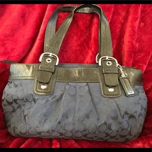 Blue and Black Coach Purse